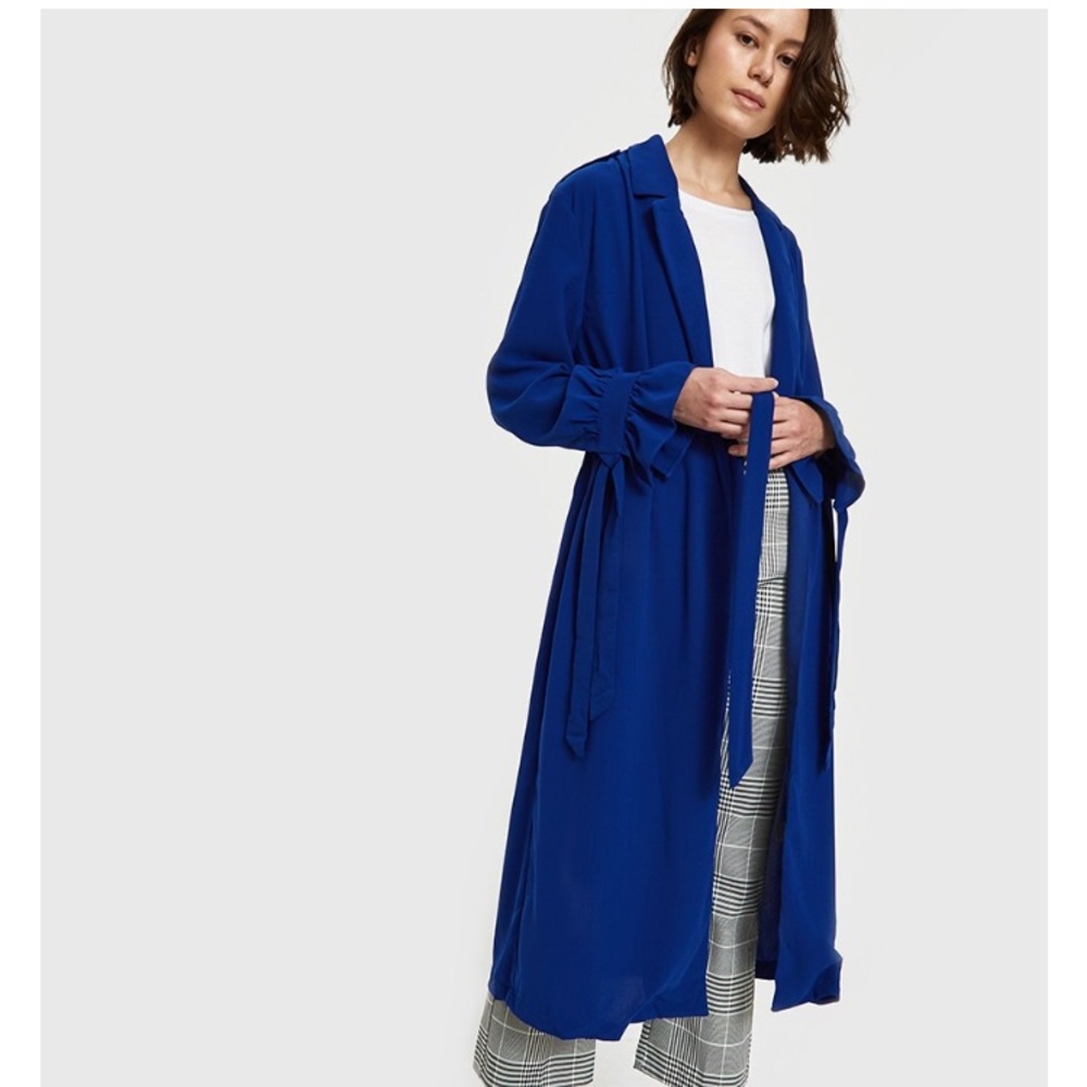 NWT Trench Coat by Farrow in Cobalt